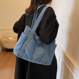 Denim Shoulder Bag Women Designer Mother Pack Large Capacity Luxury Crossbody Tote Bag Casual Jeans Handbag Multi-pocket Handbag
