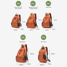 Fouvor Women Outdoor Functional Backpack Lightweight Foldable Water-Resistant Large Capacity Backpacks Travel Hiking Bag 3037-05