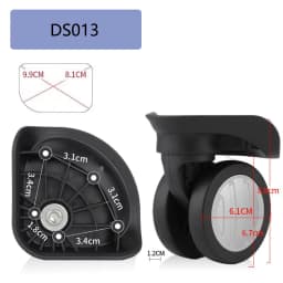 Suitable for Delsey Suitcase Universal Wheel Luggage Accessories Spare Parts for Trolleys Wheel Replacement Repair