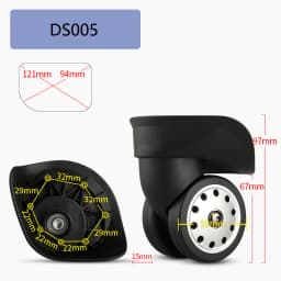 Suitable for Delsey Suitcase Universal Wheel Luggage Accessories Spare Parts for Trolleys Wheel Replacement Repair