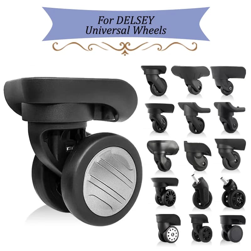 Suitable for Delsey Suitcase Universal Wheel Luggage Accessories Spare Parts for Trolleys Wheel Replacement Repair