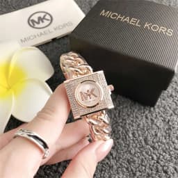 Michael Kors Women's mini Watch Face Bag with Stylish Small Buckle, a Chic Multi-Use Bag