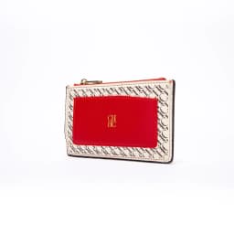 CH Embossed PU Leather Card Holder Women Zipper Coin Purse Slim ID Credit Card Wallet Small Clutch Bag