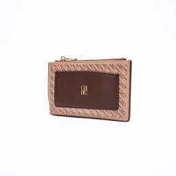 CH Embossed PU Leather Card Holder Women Zipper Coin Purse Slim ID Credit Card Wallet Small Clutch Bag