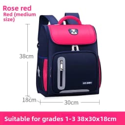 Lightweight Kids Backpack 1 3 6 Grade Spine Protection Reflective Space School Bag for Elementary Students