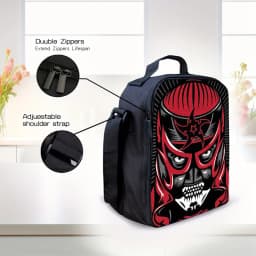 Lucha Libre Wrestler 3pcs Backpack Collection, Featuring a Spacious Casual Double-Shoulder Backpack, a Pencil Case, And a Messen