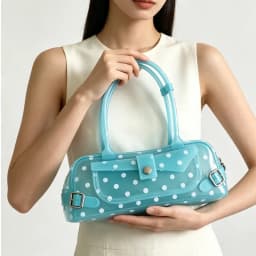 Sweet Polka Dot Transparent Pvc Jelly Tube Handbag Candy Colored Mini Top Handle Shoulder Bag Summer Seaside Vacation Tote Bag