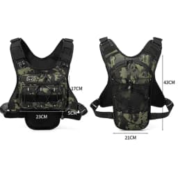 Tactical Bag Front Chest Rig Vest Backpack for Camping Hunting Bag Men Running Cycling Reflective Travel Hydration Fanny Pack
