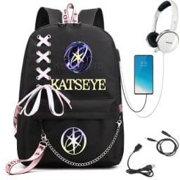 Girl Group Katseye Graphic School Backpack for Teen USB Port School Bags Women Y2K Laptop Computer Bag Student Katseye Bagpack