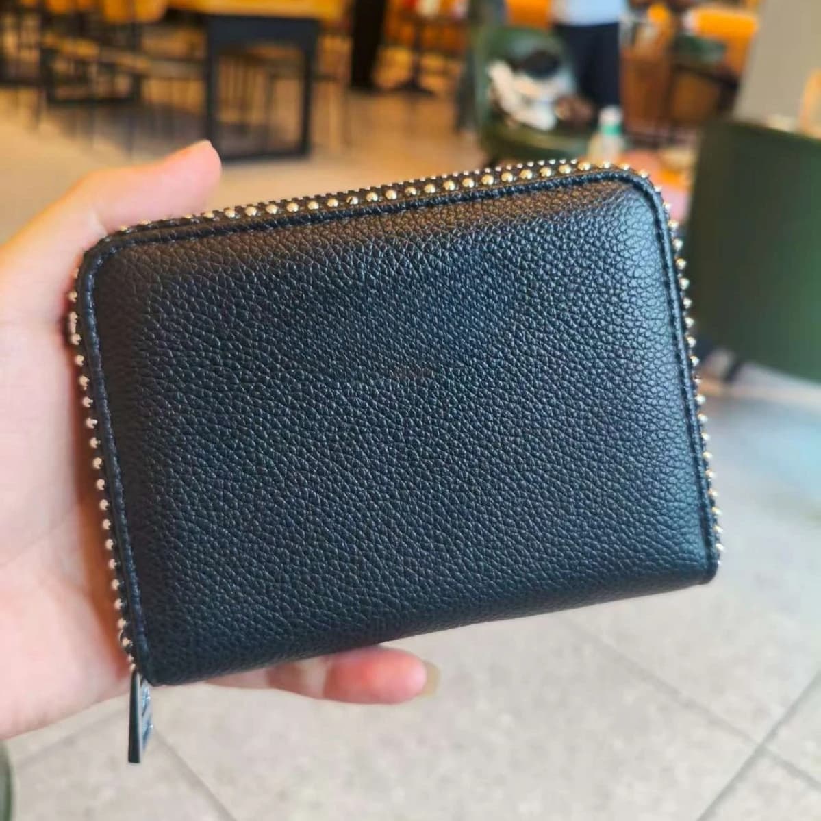 Black Wings, Hot Diamond Women's Bag, Metal Chain Bag, Wallet Card Bag, Denim.