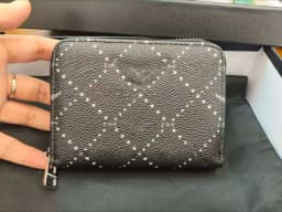Black Wings, Hot Diamond Women's Bag, Metal Chain Bag, Wallet Card Bag, Denim.
