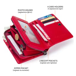 Contact'S Genuine Leather Short Wallet Women Fashion Small Coin Purse Zipper Hasp Card Holder Wallets for Women Portfel Damski