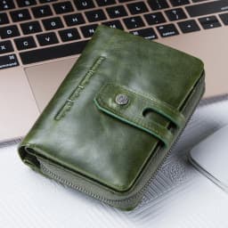 Contact'S Genuine Leather Short Wallet Women Fashion Small Coin Purse Zipper Hasp Card Holder Wallets for Women Portfel Damski