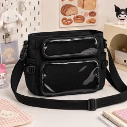 College Ita Bag Transparent Crossbody Shoulder Bag Large Capacity Messenger Bag for School Cute Anime Accessories