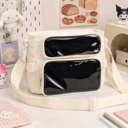 College Ita Bag Transparent Crossbody Shoulder Bag Large Capacity Messenger Bag for School Cute Anime Accessories