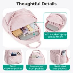 BAGSMART Women's Backpack Large Capacity Laptop Travel Outdoor Carry on Luggage Bag Lightweight School Backpacks for Girl