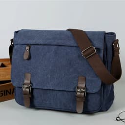 Retro Canvas Messenger Bag for Men Large Laptop Bag Casual Crossbody Bag for Hanging Out Daily Commute, School Bags College Bags