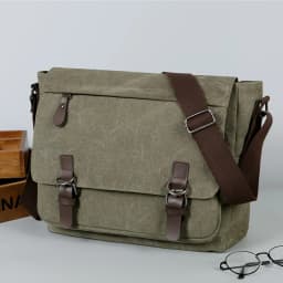 Retro Canvas Messenger Bag for Men Large Laptop Bag Casual Crossbody Bag for Hanging Out Daily Commute, School Bags College Bags