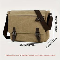 Retro Canvas Messenger Bag for Men Large Laptop Bag Casual Crossbody Bag for Hanging Out Daily Commute, School Bags College Bags