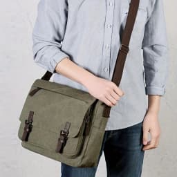 Retro Canvas Messenger Bag for Men Large Laptop Bag Casual Crossbody Bag for Hanging Out Daily Commute, School Bags College Bags