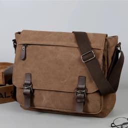 Retro Canvas Messenger Bag for Men Large Laptop Bag Casual Crossbody Bag for Hanging Out Daily Commute, School Bags College Bags