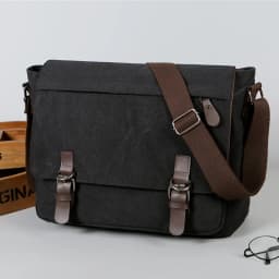 Retro Canvas Messenger Bag for Men Large Laptop Bag Casual Crossbody Bag for Hanging Out Daily Commute, School Bags College Bags
