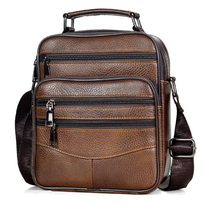 Hot Fashion Men Messenger Bags Genuine Leather Handbags for Man Luxury Brand Male Crossbody Bag for Mini Pad Boy Shoulder Bag