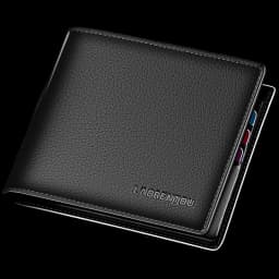 LAORENTOU Genuine Leather Men Short Wallet Card Holder with Zipper Pocket Gift for Husband, Boyfriend