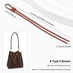 WUTA Bag Straps Drawstring for LV Noe BB nano Petit Bucket Bags Shoulder 100% Genuine Bag Accessories Replacement Tension Cords