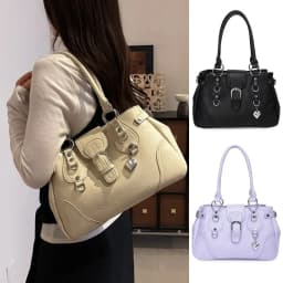 Y2K Aesthetic Women Underarm Bag Large Capacity Motorcycle Style Retro Shoulder Bag PU Leather Motorcycle Bag Women Daily Wear