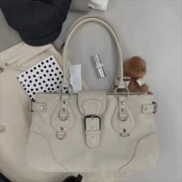 Y2K Aesthetic Women Underarm Bag Large Capacity Motorcycle Style Retro Shoulder Bag PU Leather Motorcycle Bag Women Daily Wear