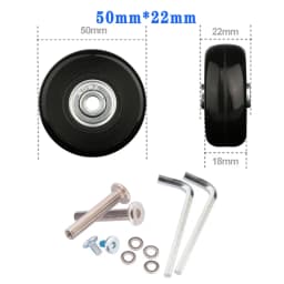 Suitcase Screw Replacement Wheels for Travel Suitcase Wheel Axle Repair Kit 40/45/50/60/70/80/90/100/110/120mm Silent Casters
