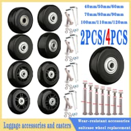 Suitcase Screw Replacement Wheels for Travel Suitcase Wheel Axle Repair Kit 40/45/50/60/70/80/90/100/110/120mm Silent Casters