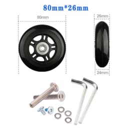 Suitcase Screw Replacement Wheels for Travel Suitcase Wheel Axle Repair Kit 40/45/50/60/70/80/90/100/110/120mm Silent Casters