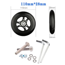 Suitcase Screw Replacement Wheels for Travel Suitcase Wheel Axle Repair Kit 40/45/50/60/70/80/90/100/110/120mm Silent Casters