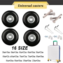 Suitcase Screw Replacement Wheels for Travel Suitcase Wheel Axle Repair Kit 40/45/50/60/70/80/90/100/110/120mm Silent Casters