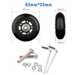 Suitcase Screw Replacement Wheels for Travel Suitcase Wheel Axle Repair Kit 40/45/50/60/70/80/90/100/110/120mm Silent Casters