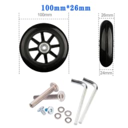 Suitcase Screw Replacement Wheels for Travel Suitcase Wheel Axle Repair Kit 40/45/50/60/70/80/90/100/110/120mm Silent Casters