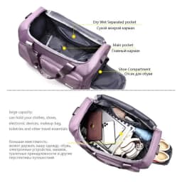Travel Bag Large Capacity Weekender Carry On Duffle Bags with Shoe Compartment Sports Fitness Bags for Women Shoulder Bag