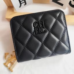 CH Exquisite Brand Logo Women's Wallet New Exquisite Luxury Short Style Solid Color Coin Women's Wallet High Quality PU Material