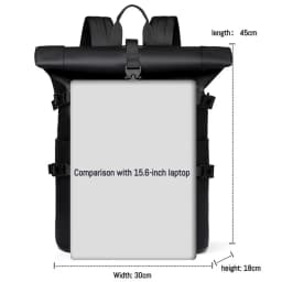 New Shoulder Bag Men's Senior Sense of Business Computer Outdoor Leisure Rolled Edge Travel Backpack Fashion Commuting