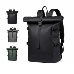 New Shoulder Bag Men's Senior Sense of Business Computer Outdoor Leisure Rolled Edge Travel Backpack Fashion Commuting