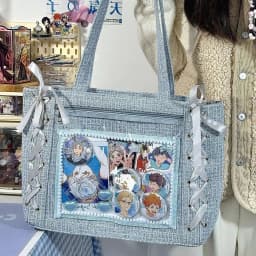 Y2K Cute Japanese Ins Ita Bag Lolita Girl Transparent Tote Crossbody Bag Large Capacity Casual Shoulder Bag DIY Display Handbags