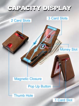 Luxury Brand Credit Card Holder Men Wallets Rfid Cardholder Hardcase Wallet for Men Smart Wallet with Id Slot Fathers Day Gifts