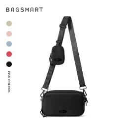BAGSMART Women's Crossbody Bag Workout Casual Shoulder Bag Hands-free Wallets Belt Bag Large Capacity Men's Outdoor Fanny Packs