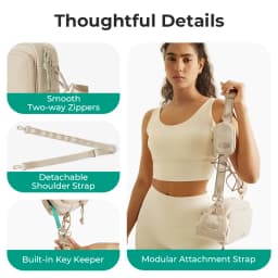 BAGSMART Women's Crossbody Bag Workout Casual Shoulder Bag Hands-free Wallets Belt Bag Large Capacity Men's Outdoor Fanny Packs