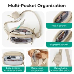 BAGSMART Women's Crossbody Bag Workout Casual Shoulder Bag Hands-free Wallets Belt Bag Large Capacity Men's Outdoor Fanny Packs