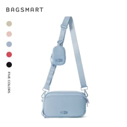 BAGSMART Women's Crossbody Bag Workout Casual Shoulder Bag Hands-free Wallets Belt Bag Large Capacity Men's Outdoor Fanny Packs