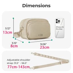BAGSMART Women's Crossbody Bag Workout Casual Shoulder Bag Hands-free Wallets Belt Bag Large Capacity Men's Outdoor Fanny Packs