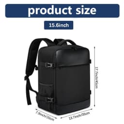 Adjustable Laptop Backpack, Water-resistant Travel Rucksack, Multi-compartment Business Backpack for Men Women